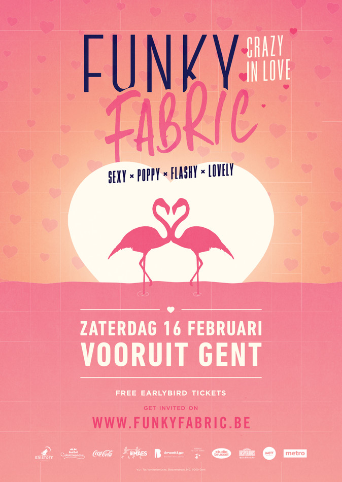 Funky Fabric - Crazy in Love - Sat 16-02-19, Kunstencentrum Viernulvier